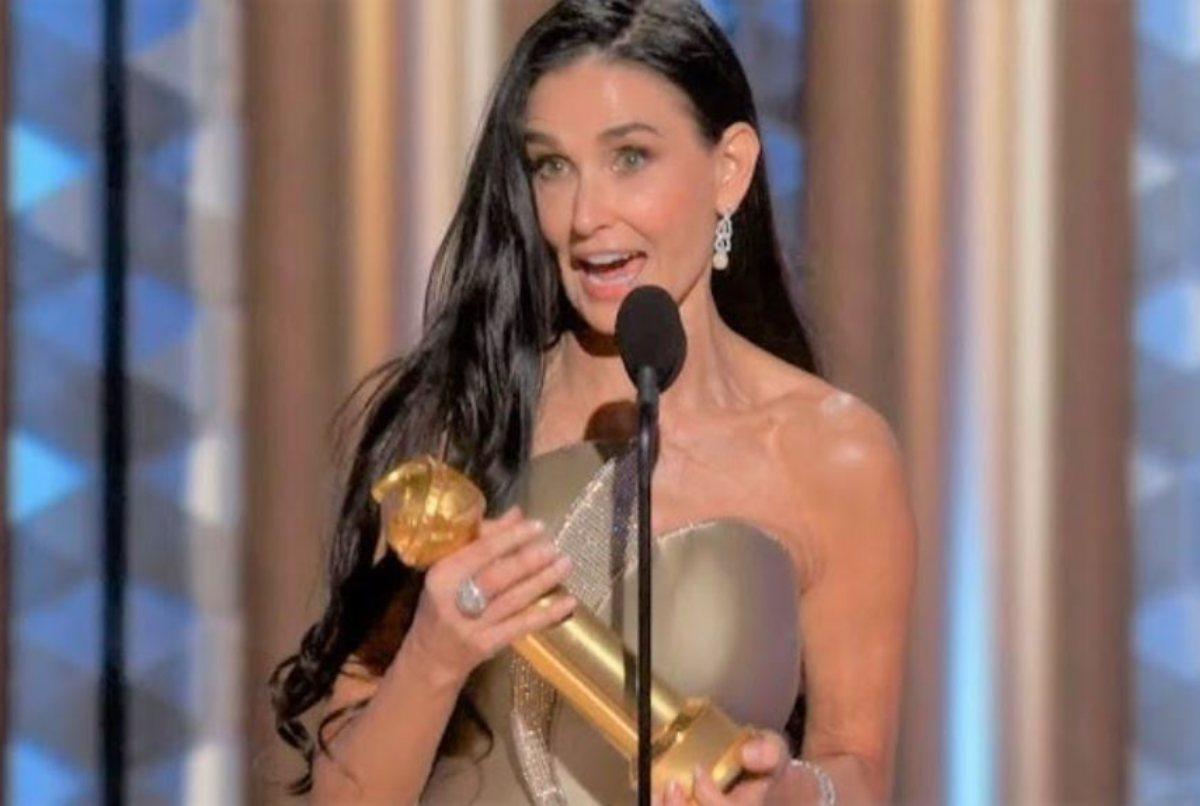 Demi Moore fa una confessione sconvolgente durante il discorso di accettazione del Golden Globe