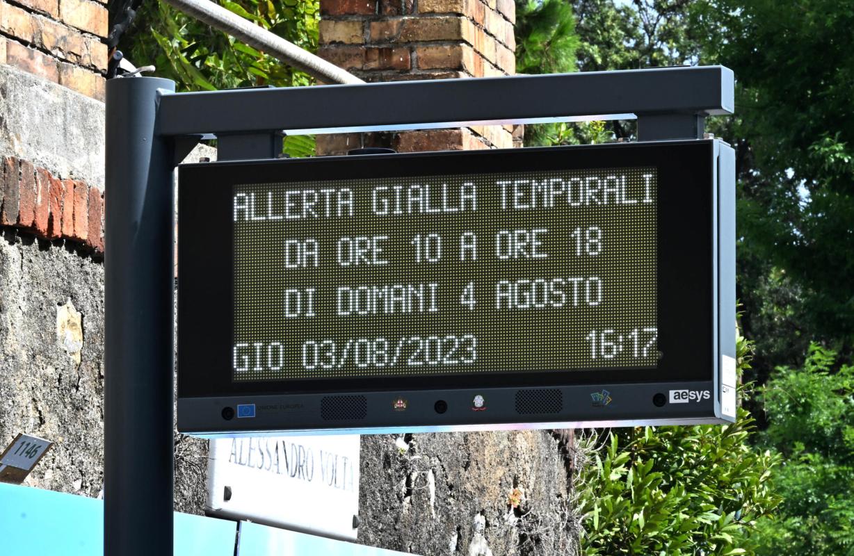 Meteo 4 agosto 2023: allerta maltempo al Centro-Nord e sensibile calo delle temperature