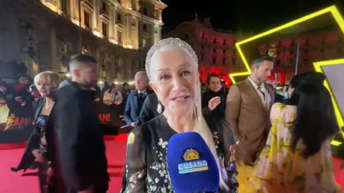 Esclusiva – Helen Mirren alla prima di Shazam: “Checco Zalone? Lo a…