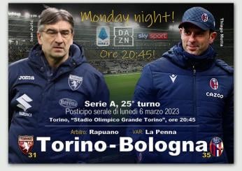 Serie A, Torino – Bologna: dove vederla in Tv e in streaming?