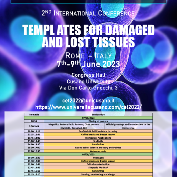 Unicusano, al via il convegno internazionale Cells & Extracellular Templates