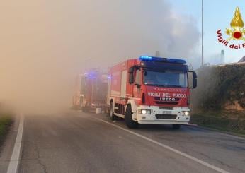 Modena incendio in un’azienda di rifiuti speciali a Baggiovara