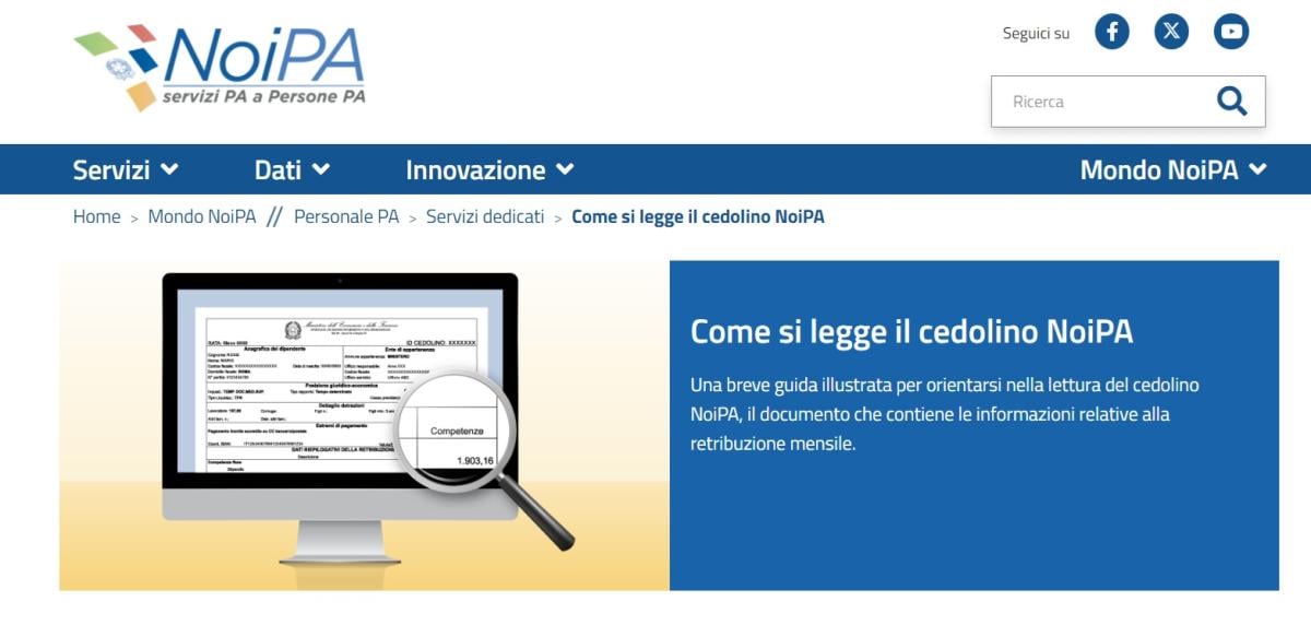 Come si legge il cedolino NoiPA: online la guida illustrata