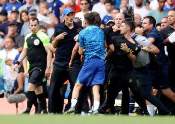 Chelsea-Tottenham 2-2: Kane salva Conte al 96′, poi la rissa con Tuchel