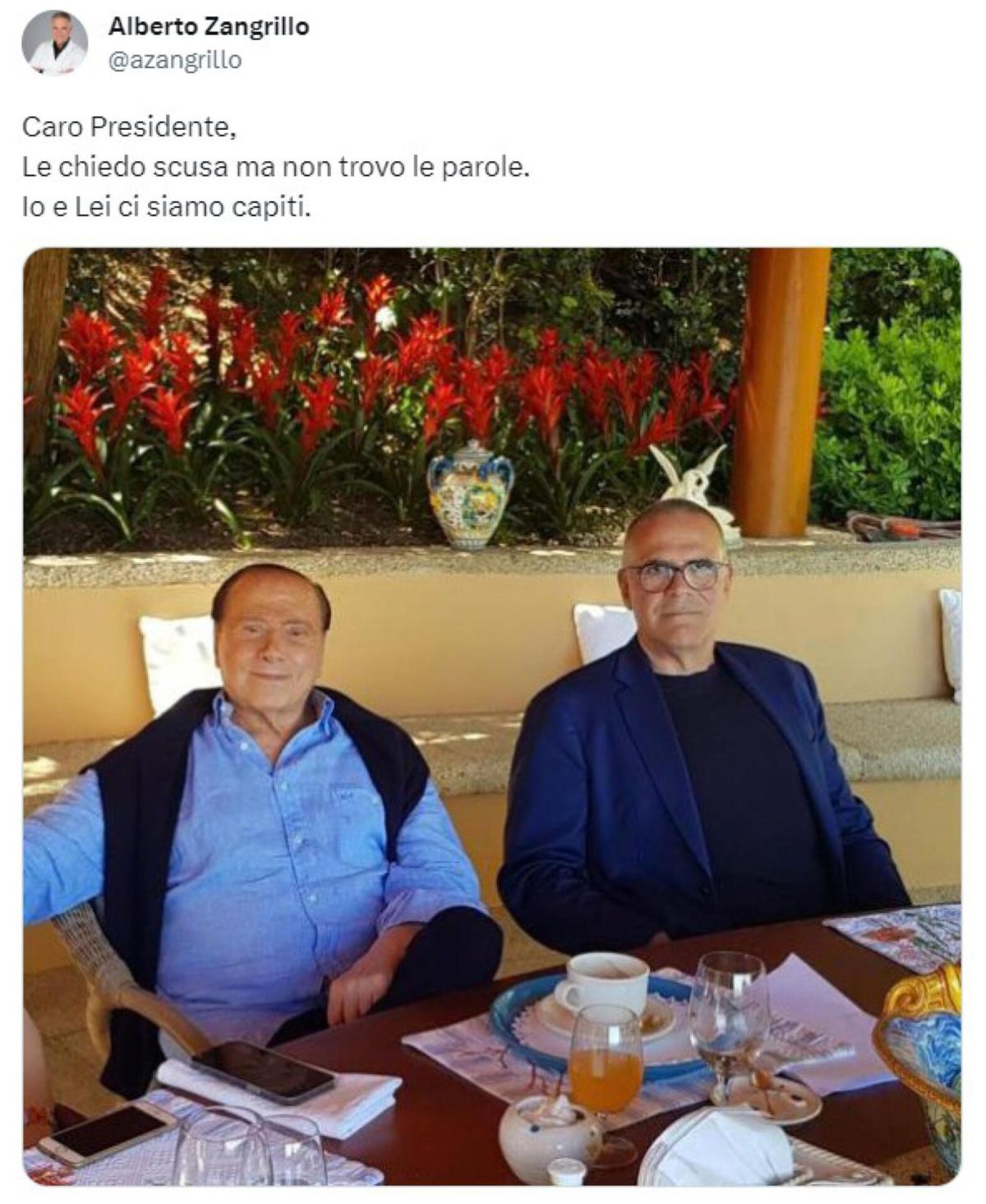 Silvio Berlusconi, Zangrillo lo ricorda sui social: un’amicizia lun…