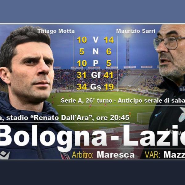 Dove vedere Bologna Lazio di questa sera? Ecco tutte le indicazioni sul match del Dall’Ara