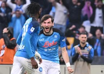 Napoli-Inter 3-1, la grande rete di Di Lorenzo condanna Inzaghi