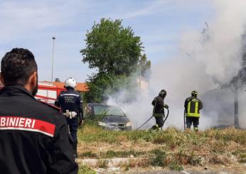 Incendio a Uboldo, prende fuoco una ditta di prodotti chimici