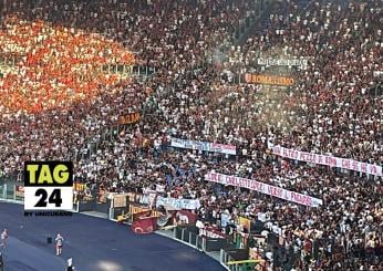 Striscione per Carlo Mazzone allo Stadio Olimpico, lungo applauso p…