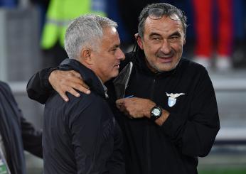 Roma-Lazio, Sarri: “Era importante vincere per i tifosi”. Mourinho:…