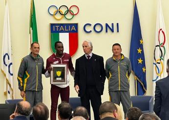 Atletica, Diaz premiato dal Presidente Malagò