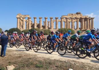 Niccolò Bonifazio vince la seconda tappa del Giro di Sicilia a Vittoria. Seguono Albanese, Quick, Fiorelli e Caruso