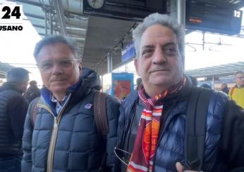 Milan-Roma di Europa League, i tifosi alla Stazione Tiburtina verso Milano, a sorpresa molti milanisti | VIDEO