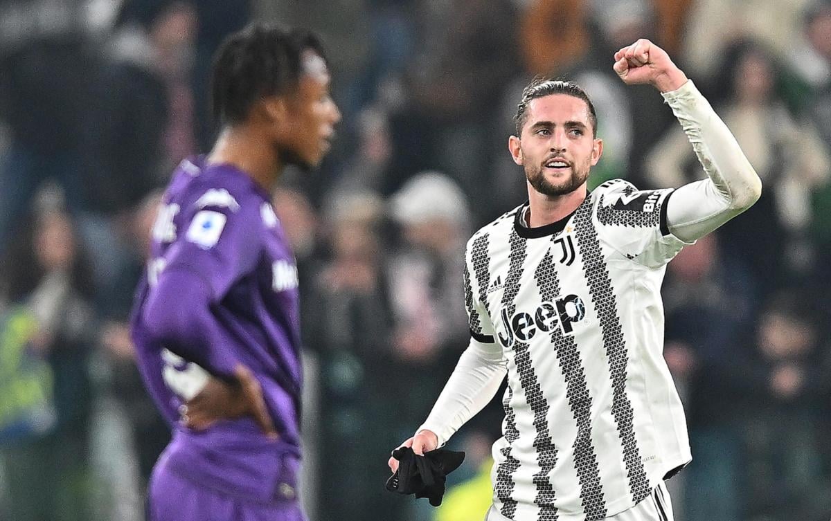 Juventus-Fiorentina 1-0, decide Rabiot: Var annulla il pari nel finale