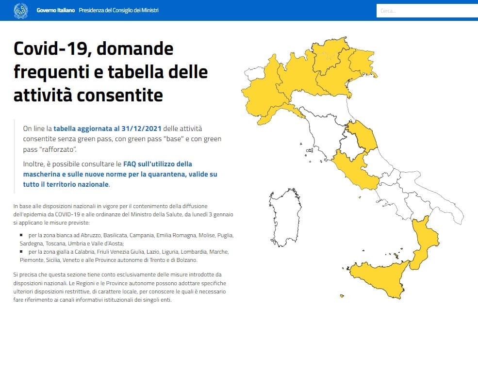 Covid Italia, da oggi 11 Regioni in zona gialla