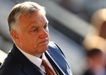 Ungheria, il premier Orban aggredito da un manifestante durante una conferenza stampa al Parlamento Europeo | VIDEO