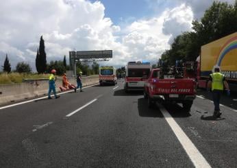 Terni, incidente sulla A1 fra Chiusi e Fabro: un morto e tre feriti