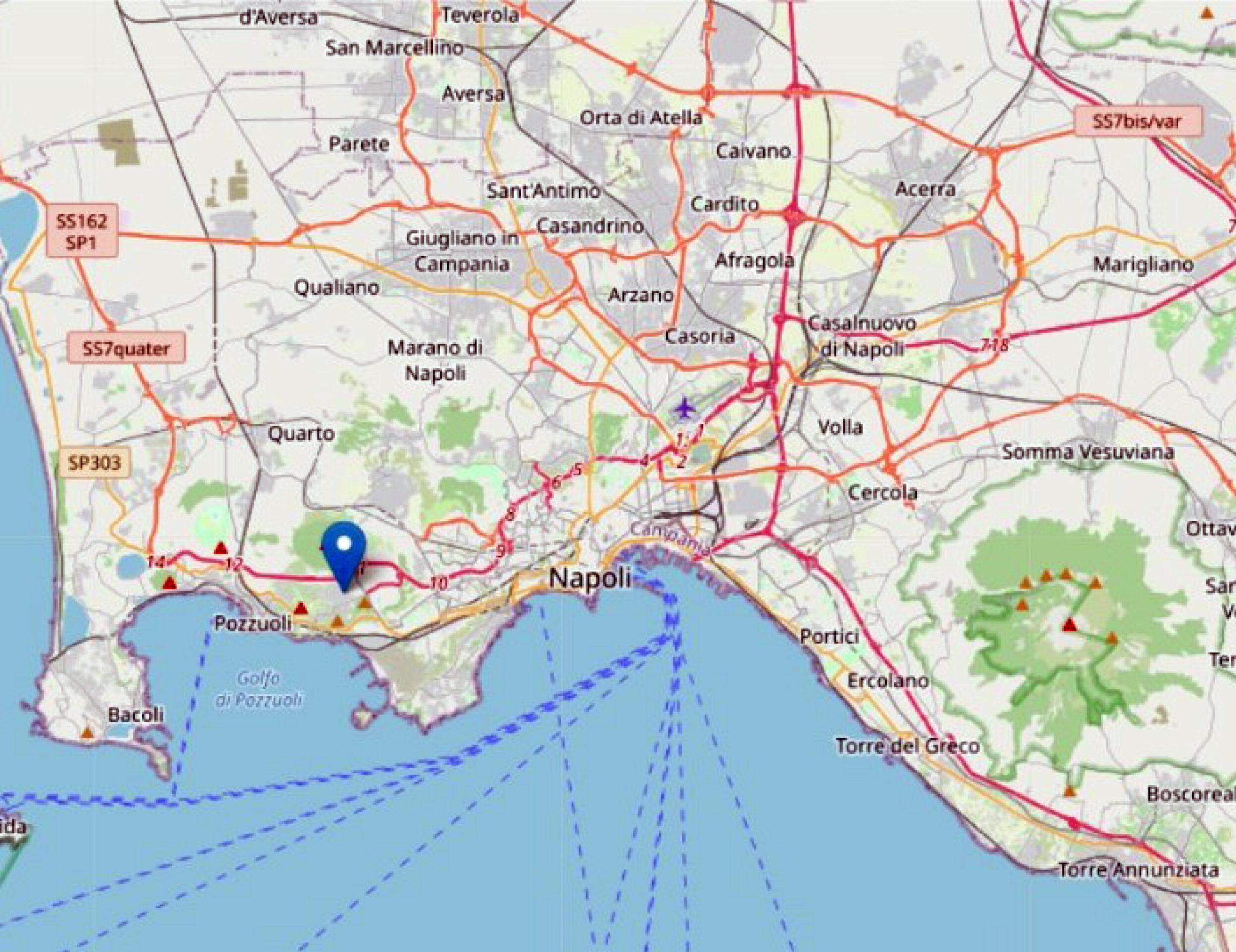 Terremoto a Napoli oggi: forte scossa nei Campi Flegrei con epicentro a Pozzuoli