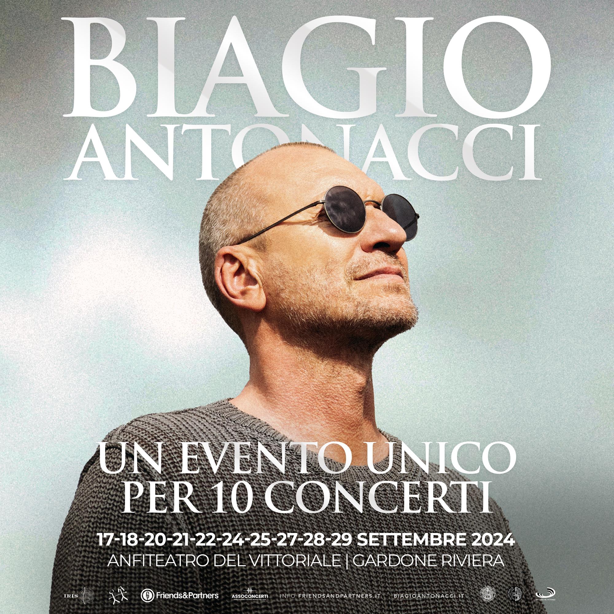 Biagio Antonacci, annunciati dieci concerti all’Anfiteatro del Vittoriale: date e biglietti