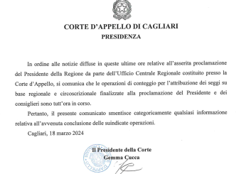 Elezioni Sardegna 2024, giallo sulla proclamazione. La Corte d’Appello di Cagliari frena Todde: “Conteggi ancora in corso.”