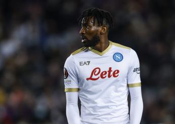 Napoli, problema all’adduttore per Anguissa: torna con il Milan?