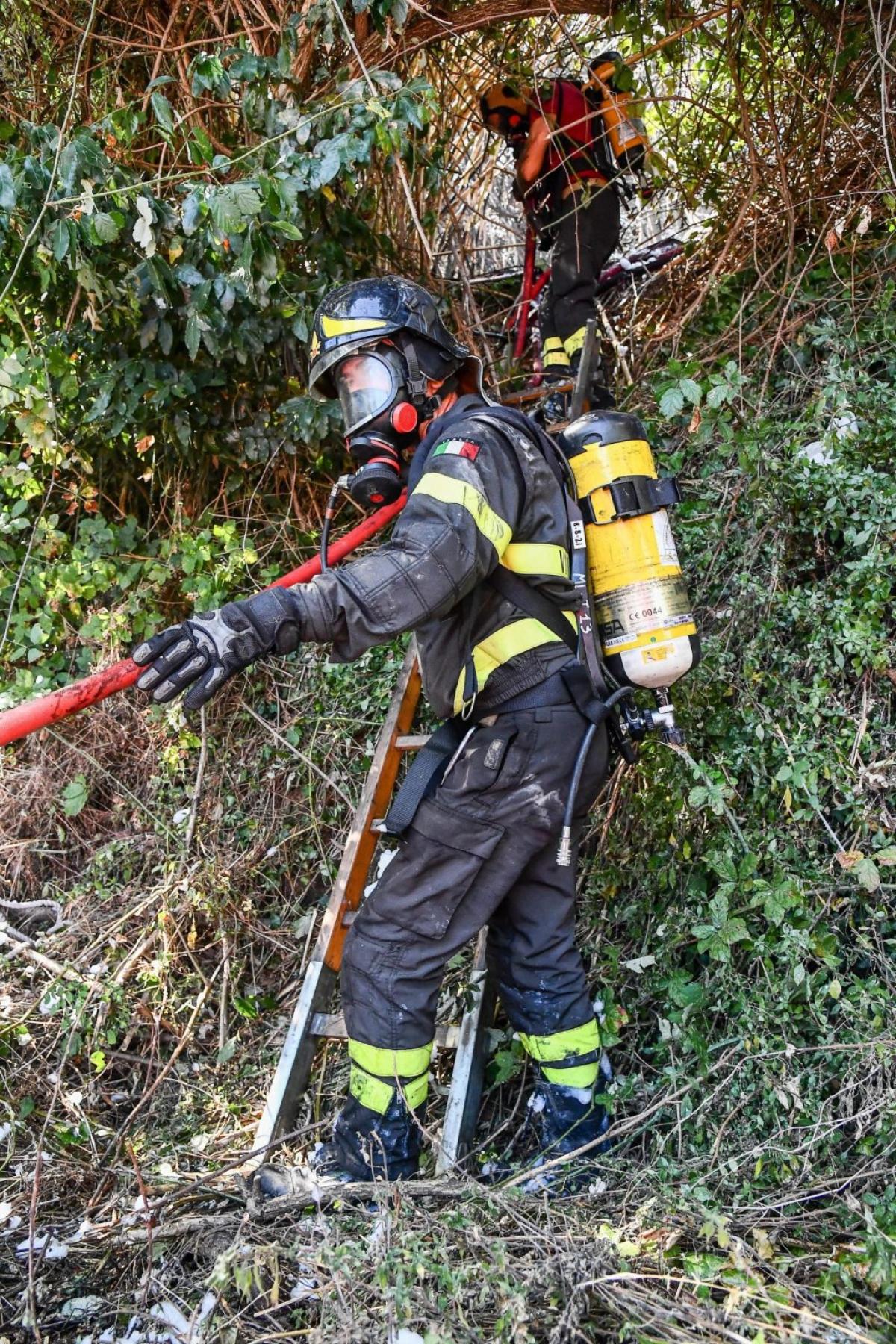 Incendio Genova: vegetazione in fiamme sulle alture di Sestri Ponente