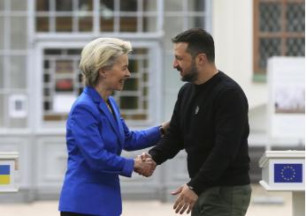 Incontro tra Zelensky e von der Leyen, il leader ucraino: “Consolidare il sostegno globale all’iniziativa di pace”