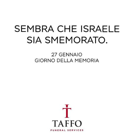 Giornata della Memoria, il post choc dell’agenzia funebre Taffo: “Sembra che Israele sia smemorato” | FOTO