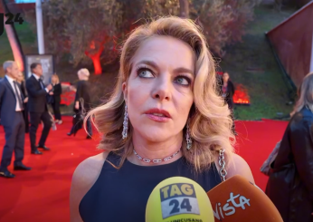 Claudia Gerini alla Festa del cinema di Roma racconta del suo ruolo nel  film “US. Palmese” sul red carpet insieme a Rocco Papaleo