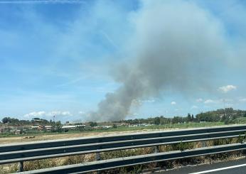 Roma, incendio in zona Pisana – Massimina: fiamme altissime e fumo visibile dal Raccordo | FOTO e VIDEO