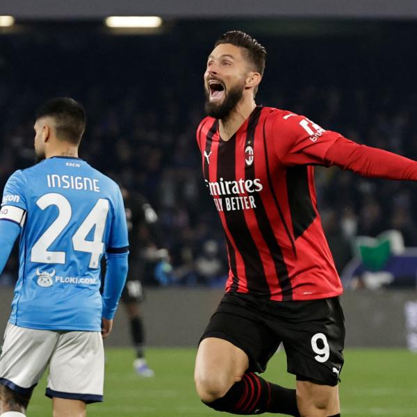 Napoli-Milan 0-1: Giroud regala i tre punti ai rossoneri