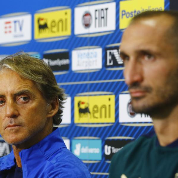 Italia-Macedonia, Mancini: “Non ci sono favoriti”. Chiellini: “Niente paura”