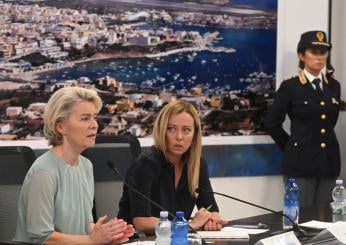 Lampedusa, Meloni e von der Leyen sono arrivate sull’isola: prima la visita al centro di accoglienza poi una soluzione comune