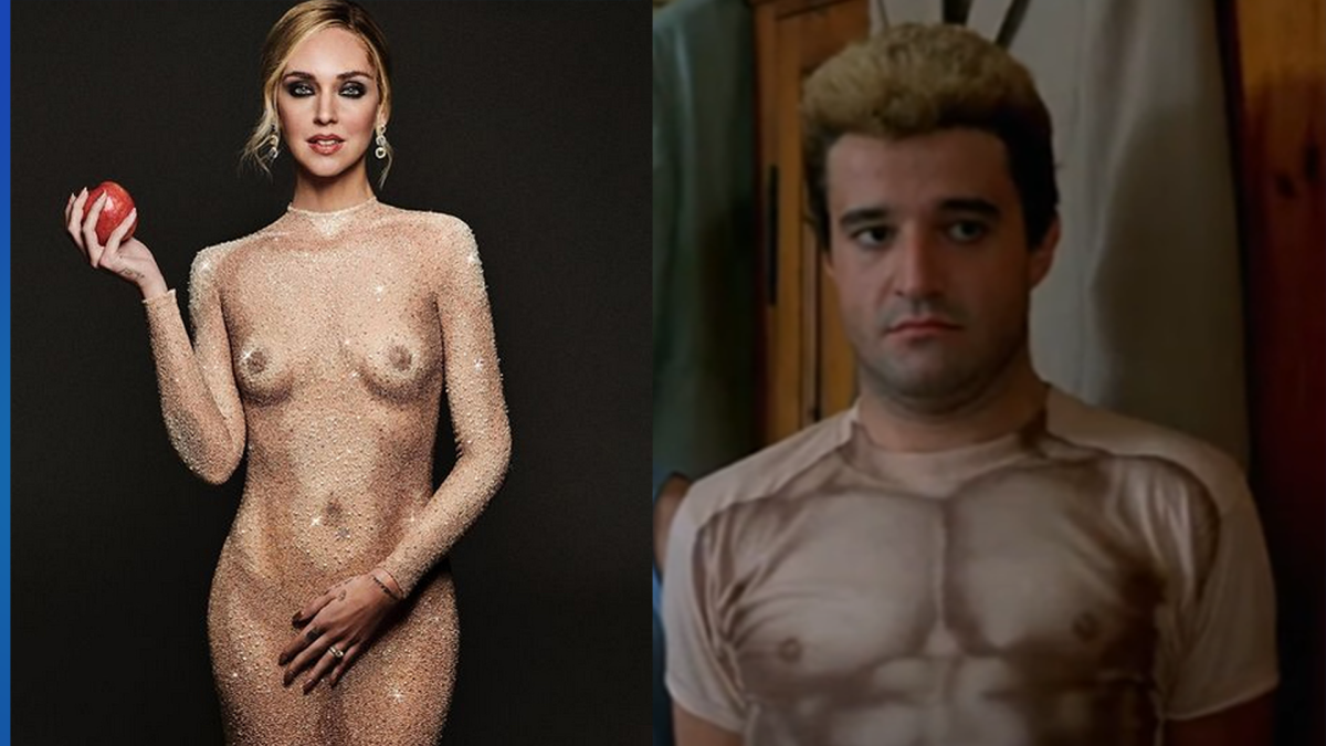 Chiara Ferragni copia a De Sica il vestito che ricorda il suo corpo