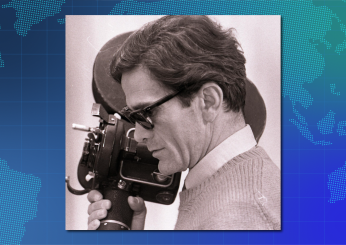 Pasolini, la mostra dei manifesti originali dei suoi film al castello di Gemona (Udine).