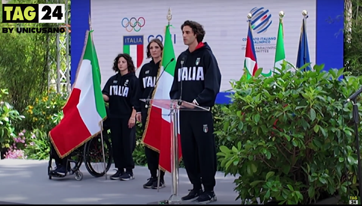 Olimpiadi Parigi 2024, Tamberi ed Errigo portabandiera emozionati: “Vi stupiremo”. E Malagò si complimenta per la scelta: “Saranno degni rappresentanti”| VIDEO