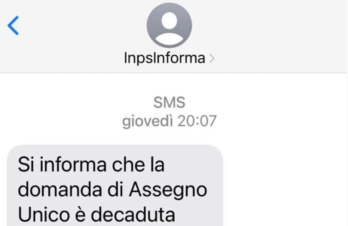 Sms “Assegno unico decaduto”, cosa vuol dire e perché l’Inps invia questo messaggio ai beneficiari?