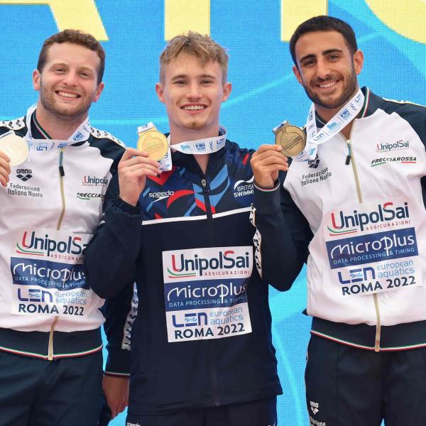 Europei 2022, medaglia d’argento per Lorenzo Marsaglia e bronzo a Giovanni Tocci nei tuffi dal metro