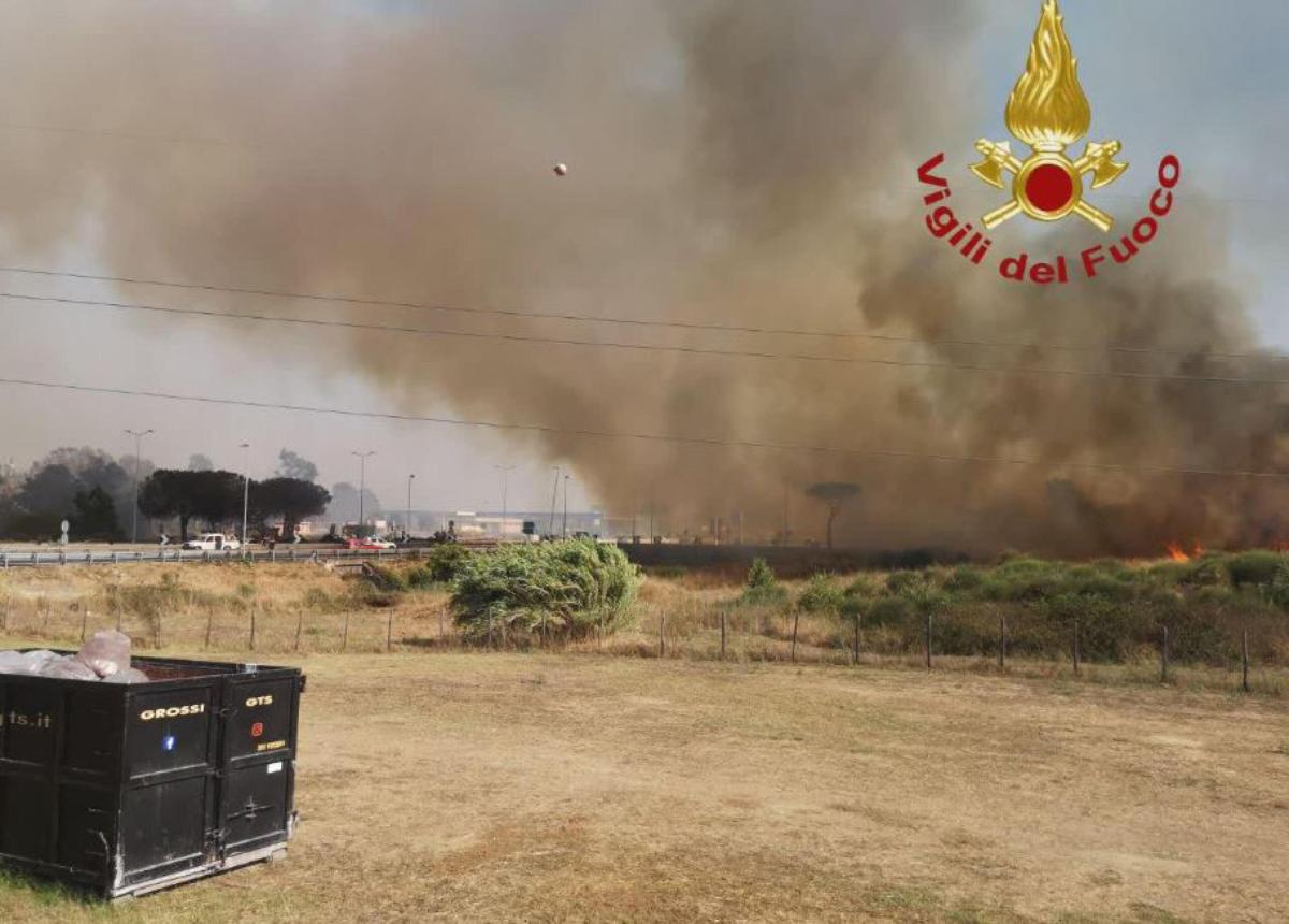 Incendio Roma oggi 12 agosto 2024: le fiamme si propagano vicino il centro commerciale di Guidonia