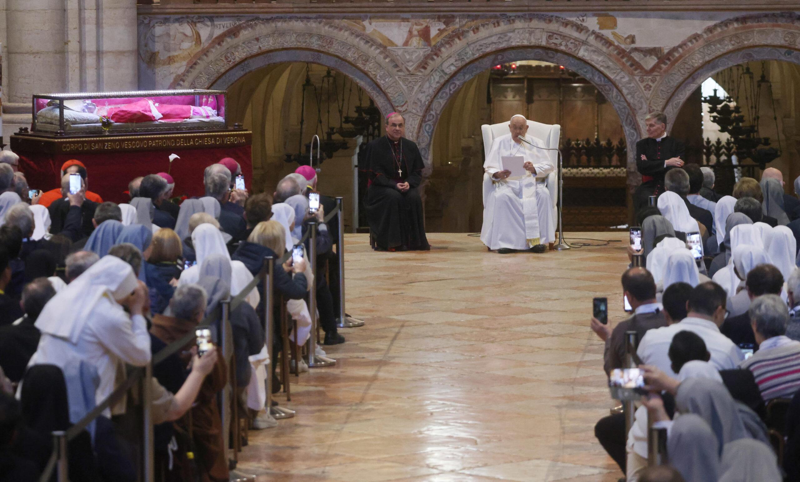 papa francesco basilica san zeno