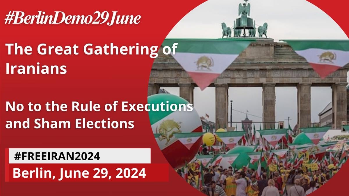 Iran, manifestazione a Berlino 29 giugno 2024, l’attivista Shahed Sholeh: “Lottiamo contro il regime. Le elezioni presidenziali non fermeranno la rivolta”