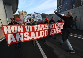 Ansaldo Energia: 2mila in corteo, bloccato accesso autostrada A7 | FOTO