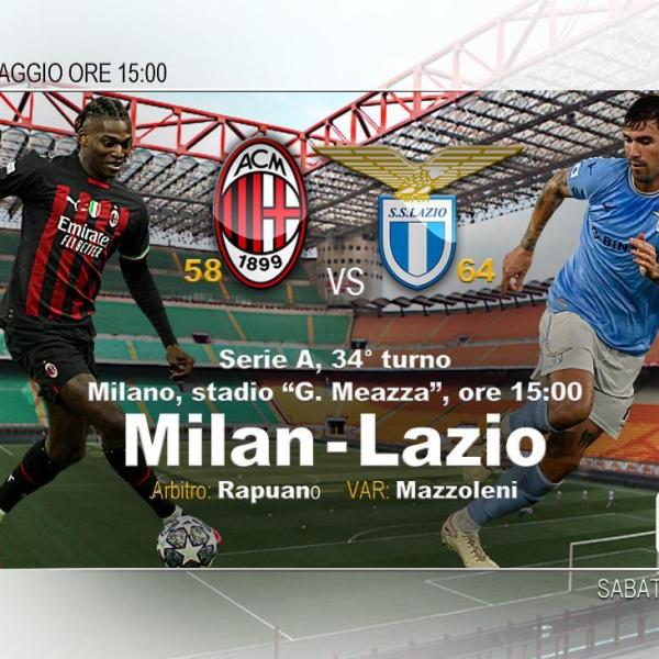 Milan-Lazio: dove vedere il confronto di San Siro per la 34^ di A