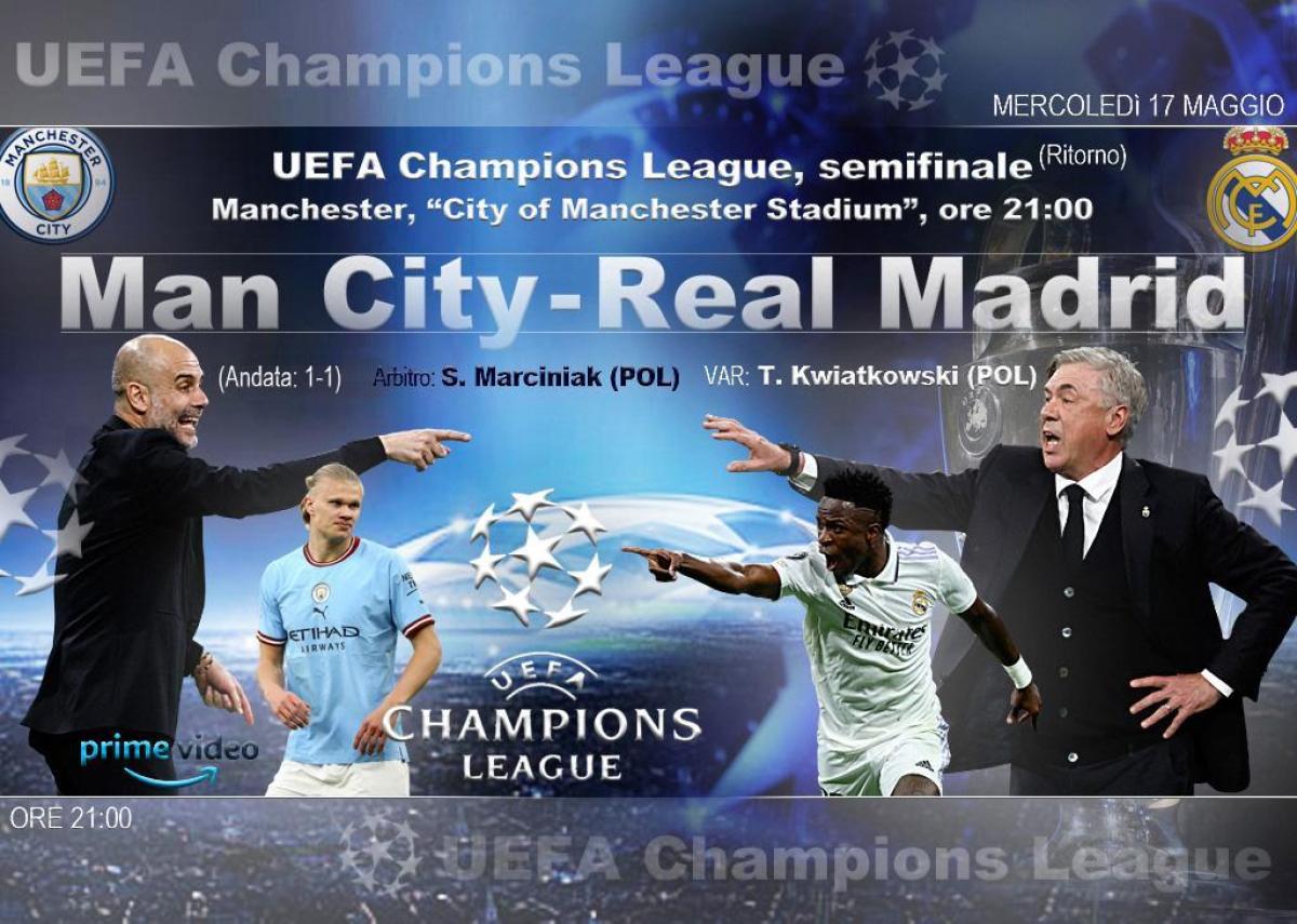 Champions League, dove vedere la semifinale di ritorno tra Manchester City e Real?