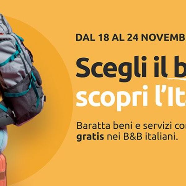 La Settimana del Baratto, dal 18 al 24 novembre, si dorme gratis in tutta Italia. Basta barattare beni o servizi