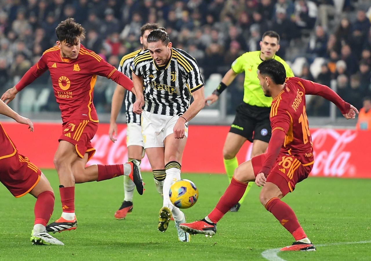 Juventus – Roma 1-0 cronaca e statistiche, decide Rabiot su una giocata di Vlahovic