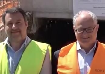 Piazza Pia cantiere record, la soddisfazione di Salvini e Gualtieri. Il ministro: “Corriamo per recuperare i ritardi” | VIDEO