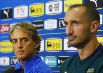 Italia-Macedonia, Mancini: “Non ci sono favoriti”. Chiellini: “Niente paura”