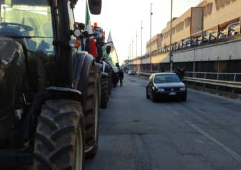 Protesta agricoltori, i trattori arrivano a Sanremo: fermi a Arma di Taggia in attesa di poter entrare