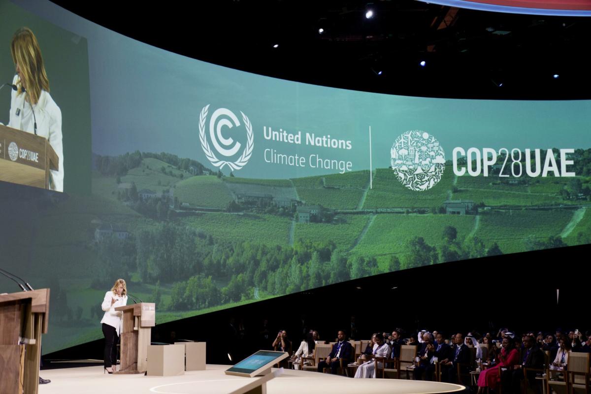 Cop28, Meloni: “Serve una transizione ecologica, non ideologica”